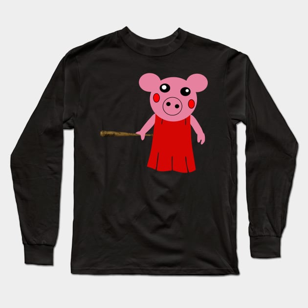 Piggy Love Long Sleeve T-Shirt by FreeKidsArt